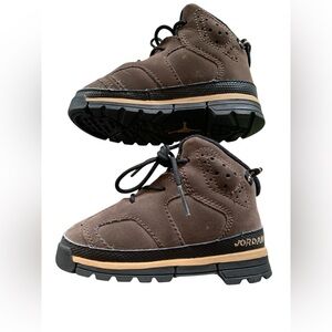 Air Jordan 6 Retro boots toddler size 6C , dark brown